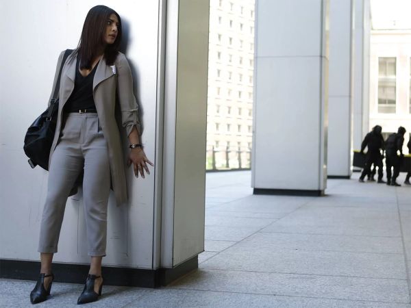 Alex Parrish's Black Leather Cutout Ankle Boots on Quantico