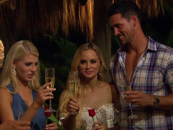 Amanda Stanton's White Lace Bustier Dress on Bachelor in Paradise