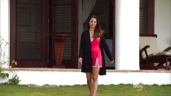 Andi Dorfman's Lace-Trim Satin Slip on The Bachelorette 