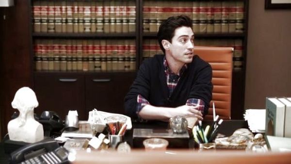 Andrew Lofland's Slim vintage oxford shirt in haven blue plaid on A to Z