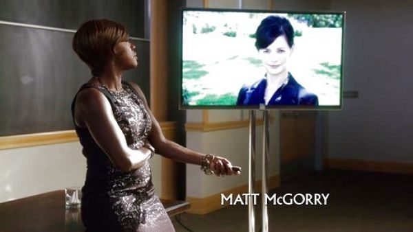 Annalise Keating's Blocked Metallic-Print Dress on How to Get Away With Murder