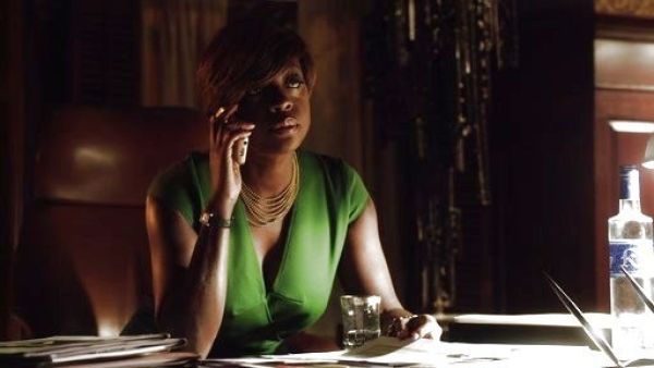 Annalise Keating's Capale Wool Surplice Dress on How to Get Away With Murder