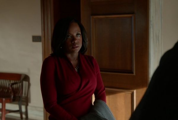 Annalise Keating's Fitted Wrap-Front Dress on How to Get Away With Murder