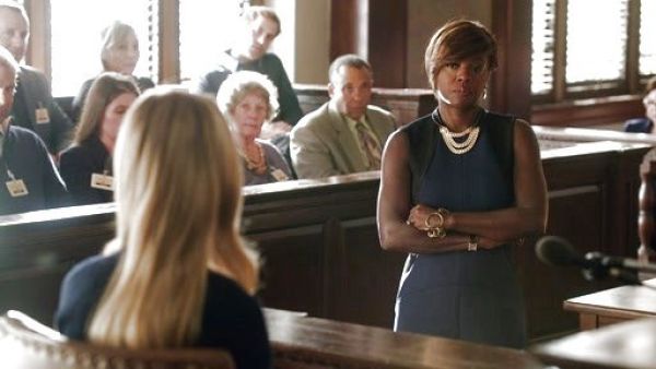 Annalise Keating's Freda Belted Jersey Dress on How to Get Away With Murder