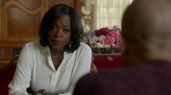 Annalise Keating's Lamine Silk Shirt on How to Get Away With Murder