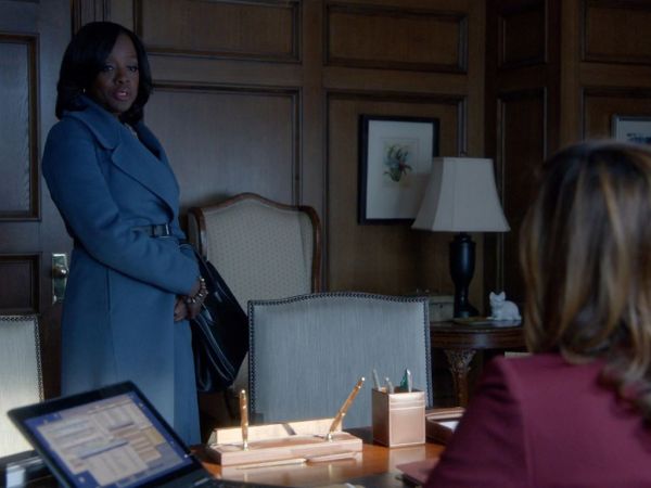 Annalise Keating's Long Belted Coat on How to Get Away With Murder