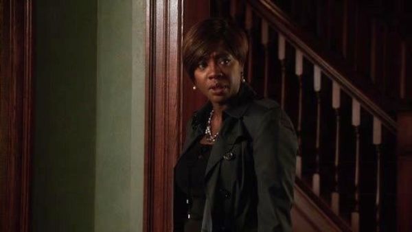 Annalise Keating's Long Full Skirted Wool Silk Trench Coat on How to Get Away With Murder