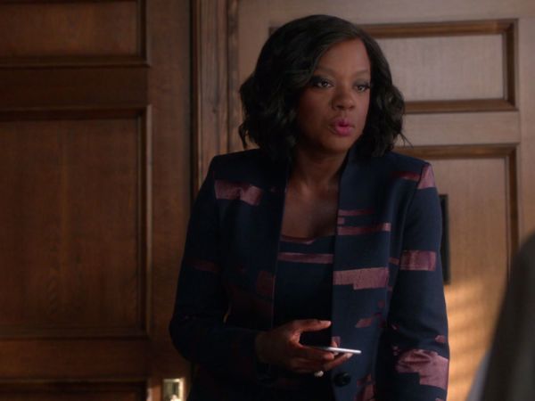 Annalise Keating's Metallic Print Blazer on How To Get Away With Murder