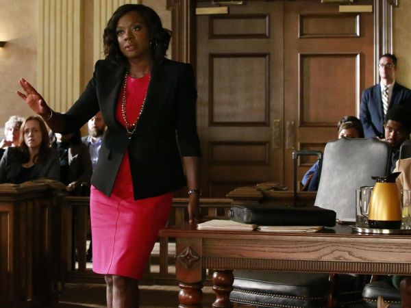 Annalise Keating's Nouveau Boucle Peaked-Lapel Jacket on How to Get Away With Murder