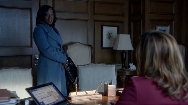 Annalise Keating's Pre-Fall 2015 Teal Coat on How to Get Away With Murder