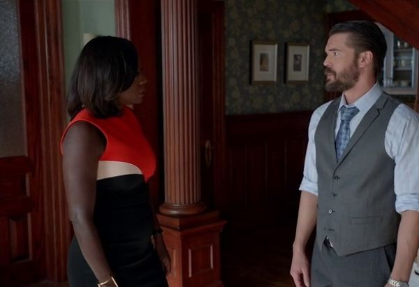 Annalise Keating's Sleeveless Heart Colorblock Sheath Dress, Sunset on How to Get Away With Murder