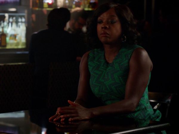 Annalise Keating's Sleeveless Herringbone Cocktail Dress, Jade on How to Get Away With Murder