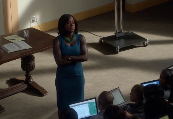 Annalise Keating's Sleeveless Stretch Wool Crepe Dress on How to Get Away With Murder