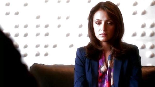 April Carver's Blazer With Roll-Up Cuffs on Chasing Life