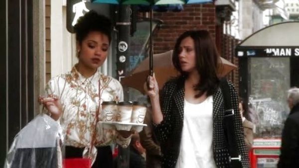 April Carver's Crosswise Knit Jacket on Chasing Life