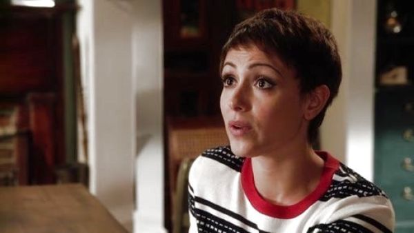 April Carver's Striped cotton and cashmere-blend sweater on Chasing Life