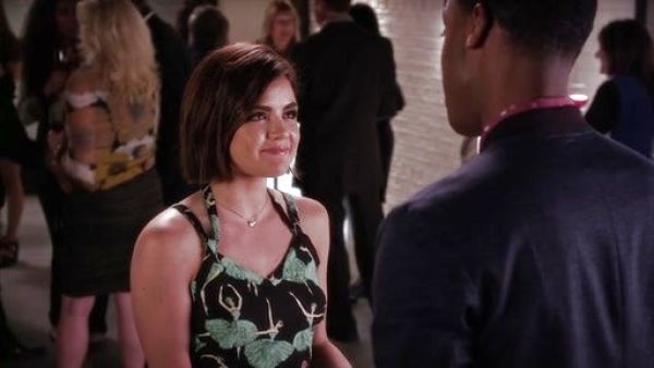Aria Montgomery's Ballerina Print Cami Dress on Pretty Little Liars