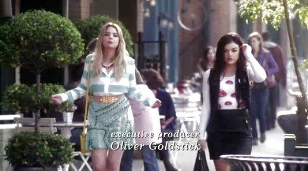Aria Montgomery's Black Beaded Pearl Bolero Vest on Pretty Little Liars