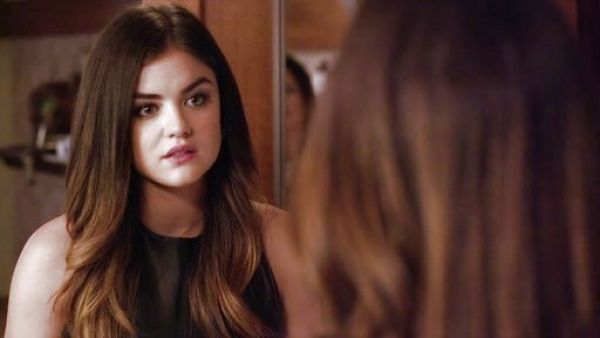 Aria Montgomery's Gennifer Leather and Tulle Dress on Pretty Little Liars