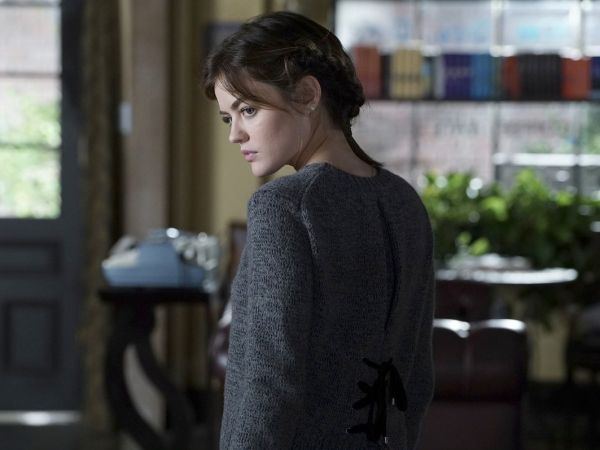 Aria Montgomery's Lace-Up Sweater