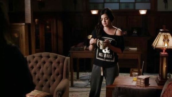 Aria Montgomery's "Love & Rock N Roll" Tee on Pretty Little Liars