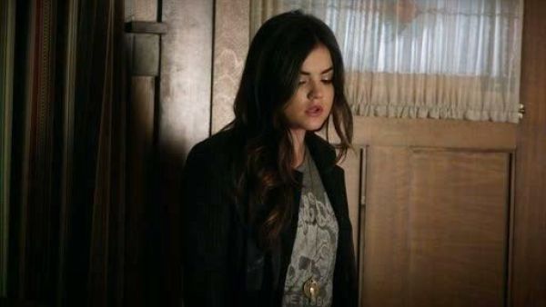 Aria Montgomery's Revelry Pinstripe Emblem Jacket on Pretty Little Liars