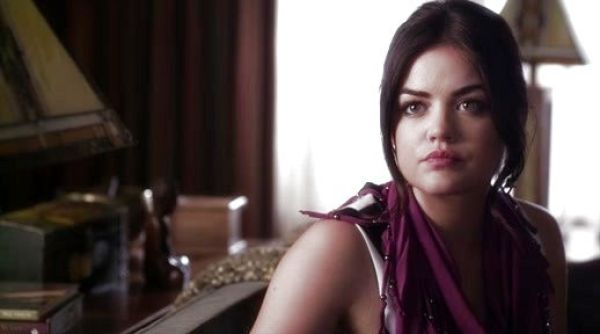 Aria Montgomery's Stripe Peplum Top on Pretty Little Liars