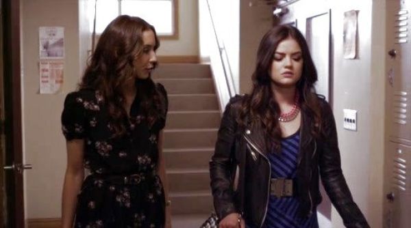 Aria Montgomery's Striped Maxi Dress on Pretty Little Liars