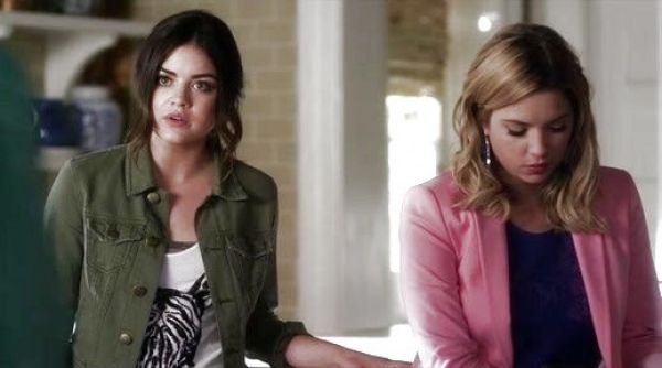 Aria Montgomery's Zebra-Face Tank on Pretty Little Liars