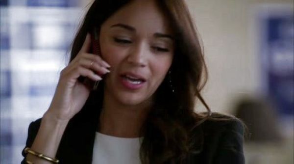 Ashley Davenport's Large Crystal Station Enamel Bangle on Revenge