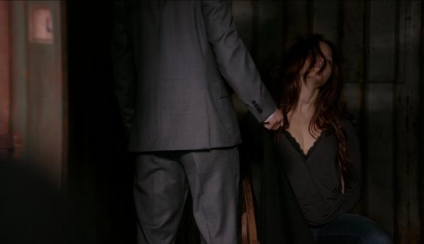 Aurora de Martel's Cathryn Knit Drape Front Top on The Originals