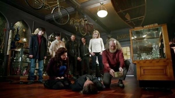 Belle 's Wool Jersey Jacket with Detachable Fur Collar, Wine on Once Upon A Time 