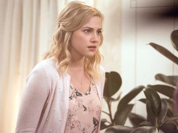 Betty Cooper's Pink Floral Top on Riverdale