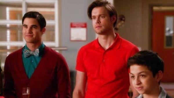 Blaine Anderson's Bold Stitched Cardigan on Glee