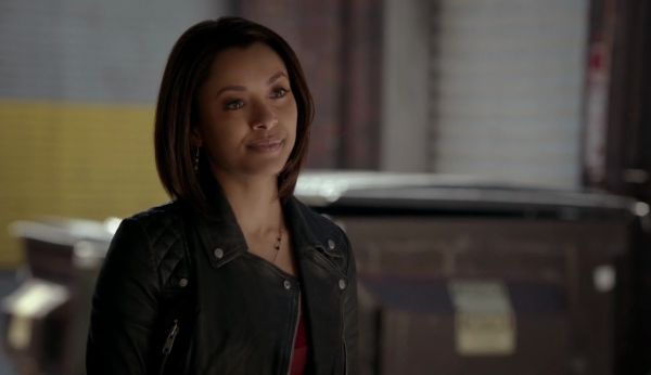 Bonnie Bennett's Bleeker Leather Biker Jacket on The Vampire Diaries