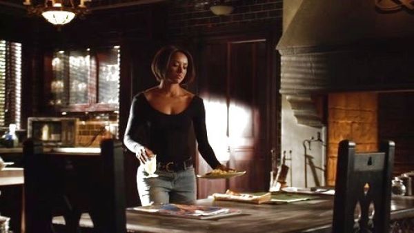 Bonnie Bennett's Cotton Spandex Jersey Double U-Neck Long Sleeve Bodysuit on The Vampire Diaries