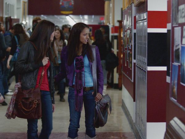 Bonnie Bennett's Purple Suede Jacket on The Vampire Diaries