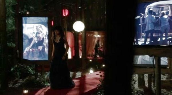 Bonnie Bennett's Strapless Silk Organza Gown on The Vampire Diaries