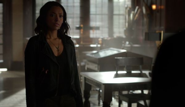 Bonnie Bennett's Suede Moto Jacket on The Vampire Diaries