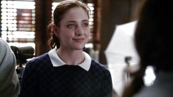 Brenna Carver's Checkerboard Wool Sweater on Chasing Life