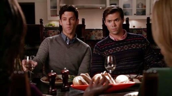 Bryan Collins's Blue Fantasia Patterned Sweater on The New Normal