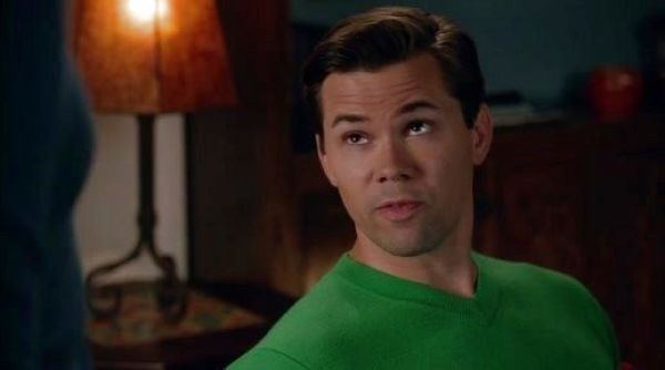 Bryan Collins's green v neck sweater on The New Normal