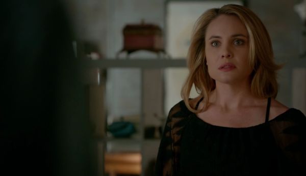 Camille O'connell's Alta Embroidered Silk Peasant Top on The Originals