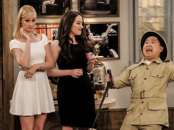 Caroline Channing's 'Carisi' Off the Shoulder Fit & Flare Dress on 2 Broke Girls