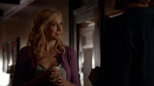 Caroline Forbes' Floral Sterling Silver Bar Necklace on The Vampire Diaries