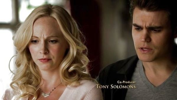 Caroline Forbes's Chevron Necklace with Stones on The Vampire Diaries