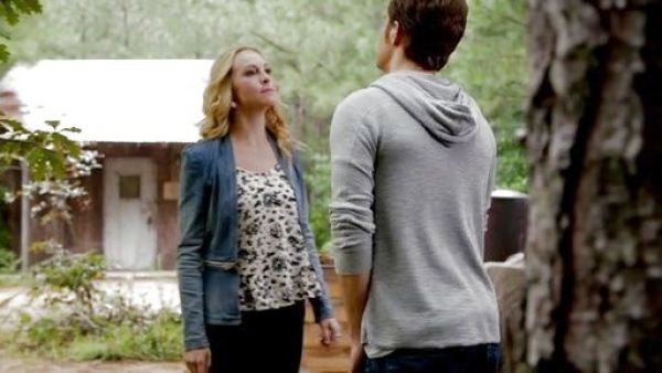 Caroline Forbes's Denim Peplum Jacket on The Vampire Diaries