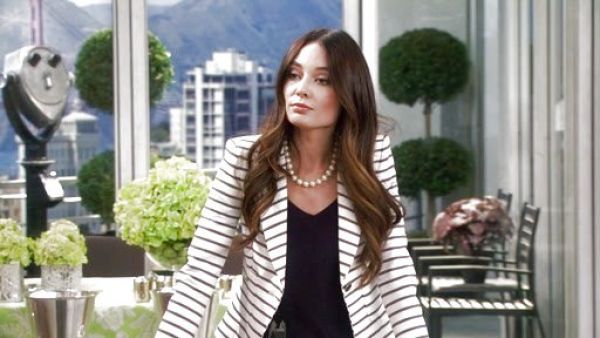 Caroline Huntington's Short Striped Blazer on Young & Hungry