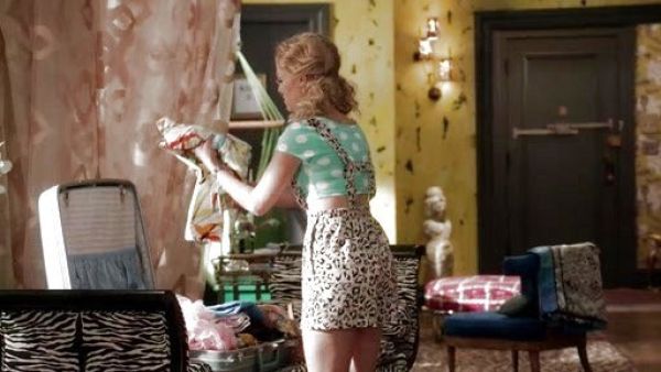 Carrie Bradshaw's Animal Print Overalls on The Carrie Diaries