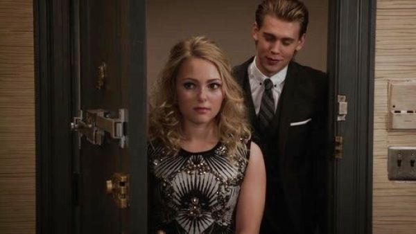 Carrie Bradshaw's Beaded Printed Bandage Dress on The Carrie Diaries